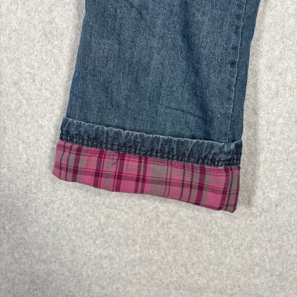Gander Mountain Jean Women 6 Flannel Lined Insulated Warm Soft Pink Plaid Cotton - Picture 4 of 12